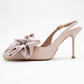 Noria - Beige Satin Floral Stiletto (Women)