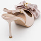 Noria - Beige Satin Floral Stiletto (Women)
