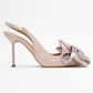 Noria - Beige Satin Floral Stiletto (Women)
