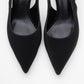 Caisa - Black Glitter Slingback Pointed Toe Pump (Women)
