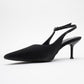 Caisa - Black Glitter Slingback Pointed Toe Pump (Women)