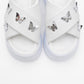 Force White Butterfly‑Buckle Platform Slide (Women)