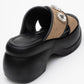 Giev - Black Woven Platform Mule (Women)