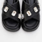 Giev - Black Jeweled Platform Slide (Women)