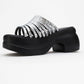 Fierro - Black-Silver Platform Sandal (Women)