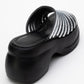 Fierro - Black-Silver Platform Sandal (Women)