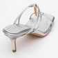 Mocha White Square‑Toe Thin‑Strap Heel Sandal (Women)