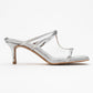 Mocha White Square‑Toe Thin‑Strap Heel Sandal (Women)