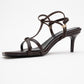 Gibson Brown Square‑Toe Stiletto Sandal (Women)