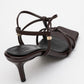 Gibson Brown Square‑Toe Stiletto Sandal (Women)