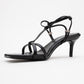 Gibson Black Square‑Toe Stiletto Sandal (Women)