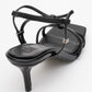 Gibson Black Square‑Toe Stiletto Sandal (Women)