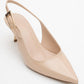 Arty - Beige Patent Slingback Heeled Shoe (Women)