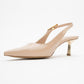 Arty - Beige Patent Slingback Heeled Shoe (Women)