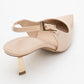 Arty - Beige Patent Slingback Heeled Shoe (Women)