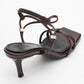 Gibson Burgundy Square‑Toe Stiletto Sandal (Women)