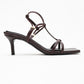 Gibson Burgundy Square‑Toe Stiletto Sandal (Women)