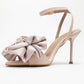 Lucy - Beige Satin Bow Stiletto Pump (Women)
