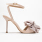 Lucy - Beige Satin Bow Stiletto Pump (Women)