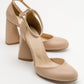 Oslo - Beige Heeled Shoe (Women)