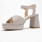 Lisbon - Gold Glitter Cross-Strap Platform Heel (Women)