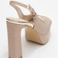 Glora - Gold Glitter Platform Heel Evening Shoe (Women)