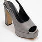Glora - Platinum Glitter Platform Heel Evening Shoe (Women)