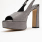 Glora - Platinum Glitter Platform Heel Evening Shoe (Women)