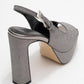 Glora - Platinum Glitter Platform Heel Evening Shoe (Women)