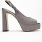 Glora - Platinum Glitter Platform Heel Evening Shoe (Women)