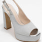 Glora - Silver Glitter Platform Heel Evening Shoe (Women)