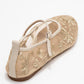 Juny Ivory Mesh Floral Embroidery Ballet Flat (Women)