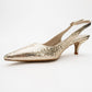 Value - Gold Patterned Heeled Shoe (Women)