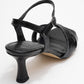 Melin - Black Patterned Cross-Band High Heel (Women)
