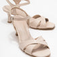 Melin - Beige Cross-Strap Stiletto Heel (Women)