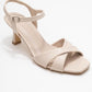 Melin - Beige Cross-Strap Stiletto Heel (Women)