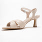 Melin - Beige Cross-Strap Stiletto Heel (Women)
