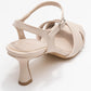 Melin - Beige Cross-Strap Stiletto Heel (Women)