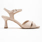 Melin - Beige Cross-Strap Stiletto Heel (Women)