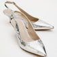 Value - Silver Patterned Heeled Shoe (Women)