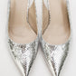 Value - Silver Patterned Heeled Shoe (Women)