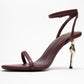 Jasmin - Burgundy Single Strap Heeled Shoe (Women)