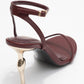 Jasmin - Burgundy Single Strap Heeled Shoe (Women)