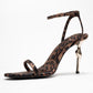 Jasmin - Black/Yellow Patterned Single-Band Stiletto Heel Shoe (Women)