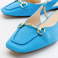 Area - Baby Blue Closed-Toe Buckle Flat Sandal (Women)