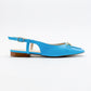 Area - Baby Blue Closed-Toe Buckle Flat Sandal (Women)