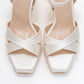 Yulia - Pearl Satin Cross-Strap Platform Heel Shoe (Women)