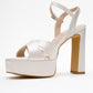 Yulia - Pearl Satin Cross-Strap Platform Heel Shoe (Women)