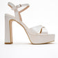 Yulia - Pearl Satin Cross-Strap Platform Heel Shoe (Women)