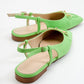 Area - Green Closed-Toe Buckle Flat Sandal (Women)